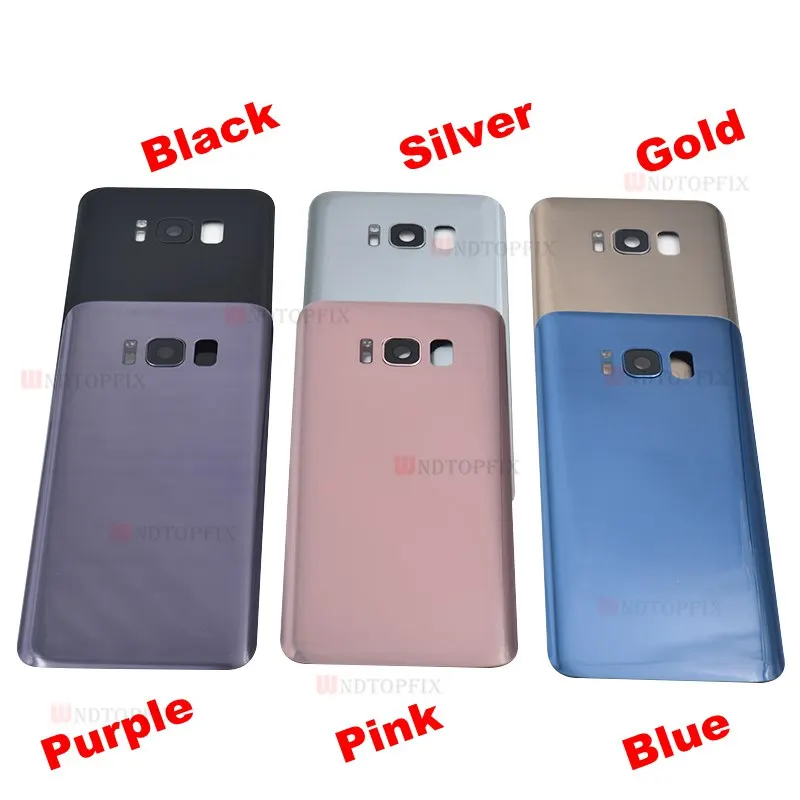 For Samsung Galaxy S8 G950F Back Battery Cover Door Rear Glass Housing Case For Samsung S8 Plus G955F Battery Cover With Lens