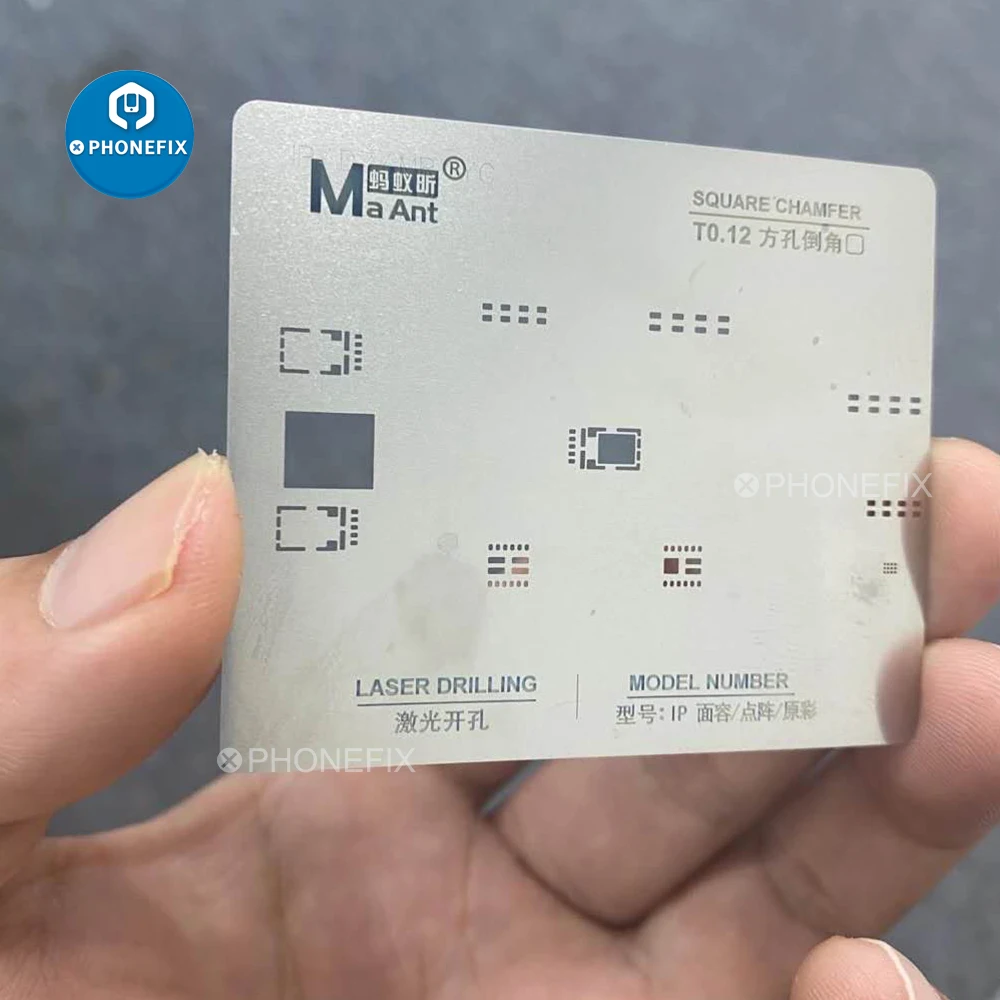 Plantilla de Reballing Maant BGA para Iphone X-11 Pro Max, matriz de puntos, identificación facial, reparación, perforación láser, plantación de estaño, malla de acero