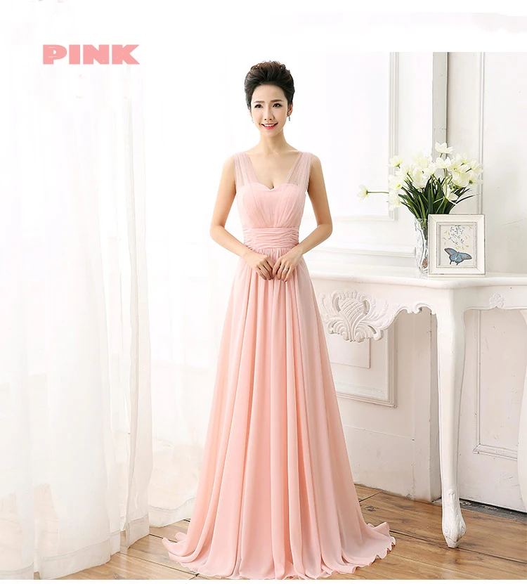 

real picture chiffon bridesmaid dresses 2020 v neck pleats a line long wedding party dresses long bridesmaid dress