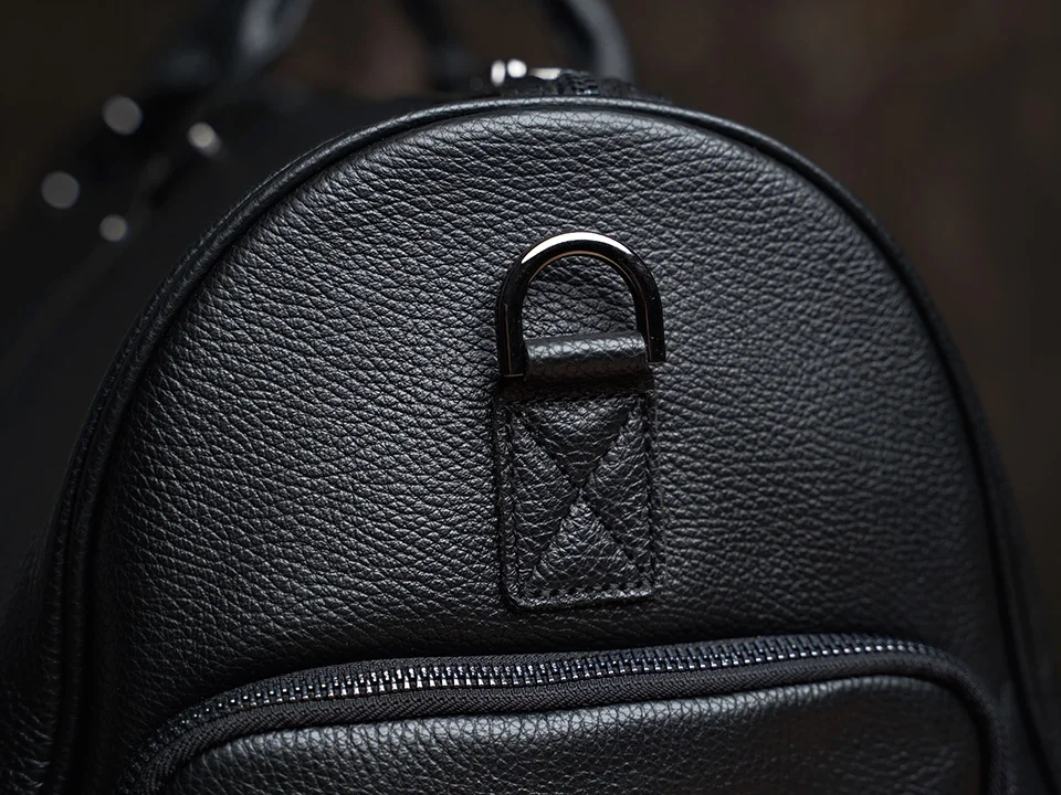 Männer Reisetasche Aus Echtem Leder Casual Hand Gepäck Tasche Hohe Kapazität Duffle Schulter Schuh Tasche Für 17 Zoll Laptop NUPUGOO – Detail 14