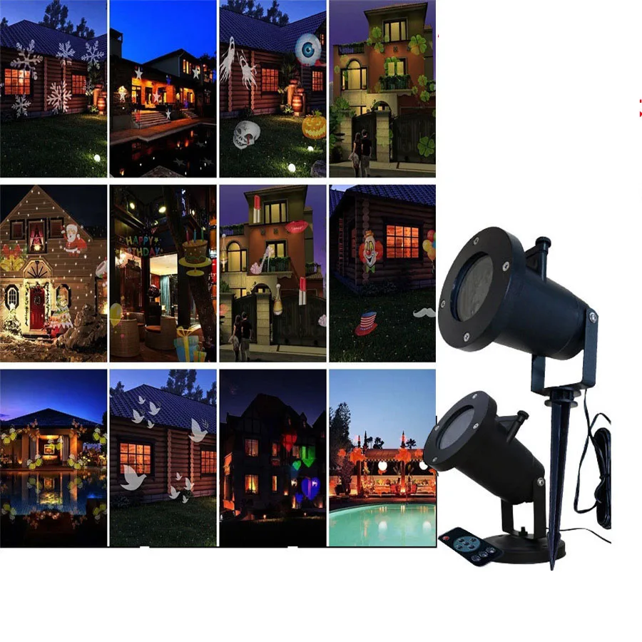 

12 Pattern Card Can be replaced led film film projector outdoor lawn lamp led laser laser spotlight