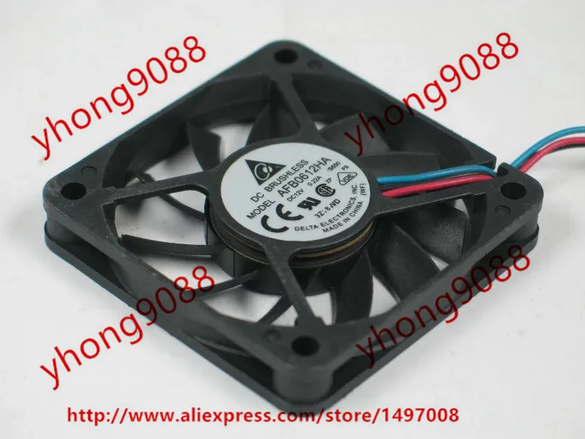 

Delta AFB0612HA S650 DC 12V 0.22A 60x60x10mm Server Cooling Fan