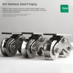 3000kg V U H shape Stainless steel iron gate pulley aluminum art door sliding door heavy bearing fixed pulley double wheel