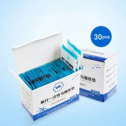 30pcs/Bag Disposable Toilet Seat Cover Mat Portable Waterproof Safety Toilet Seat Pad For Travel Camping Bathroom Accessiories