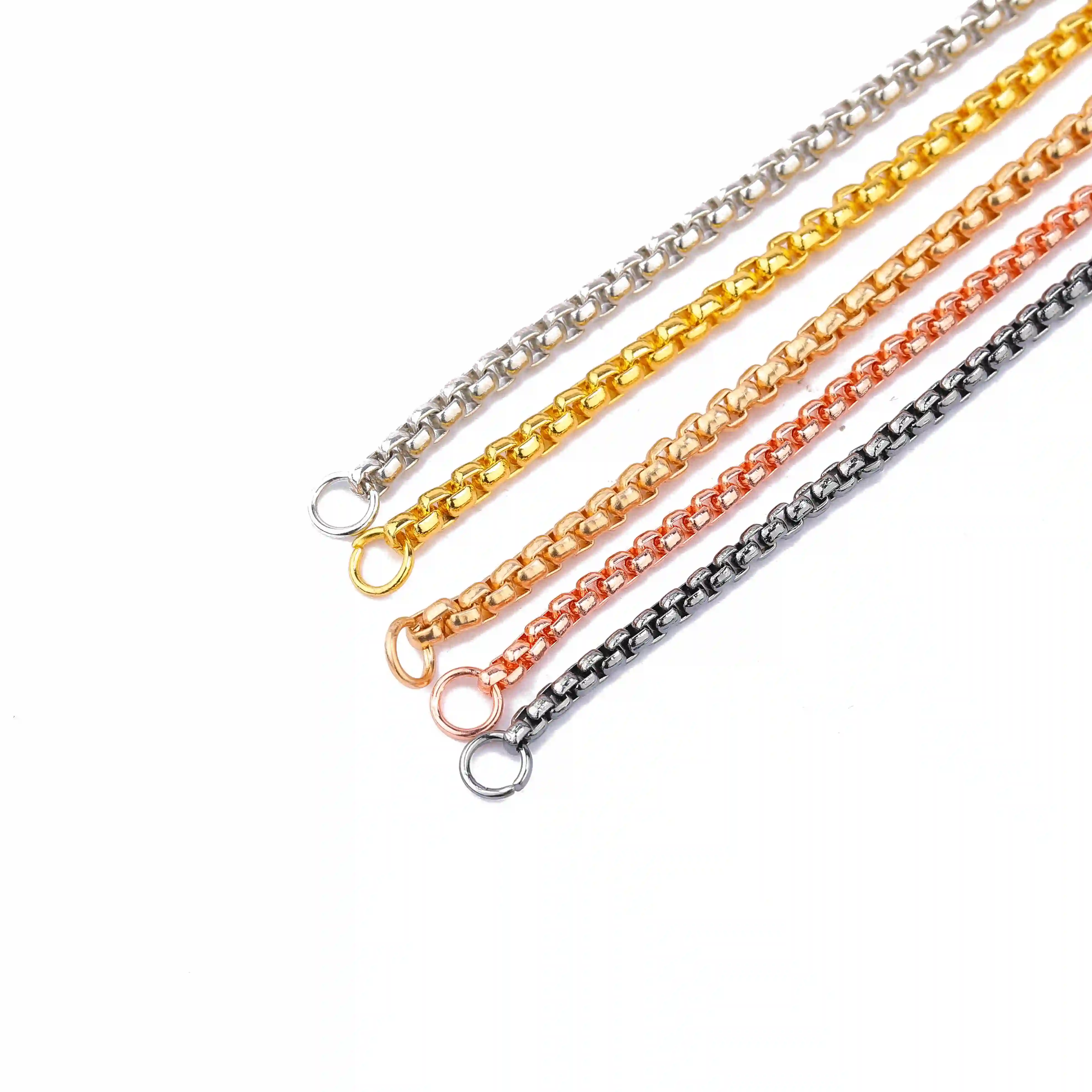 20 teile/los 60cm Legierung ketten dick 2,5mm & 3mm Karabiner verschluss ketten für DIY Schmuck herstellung Ergebnisse Anhänger Halsketten Zubehör – Detail 7