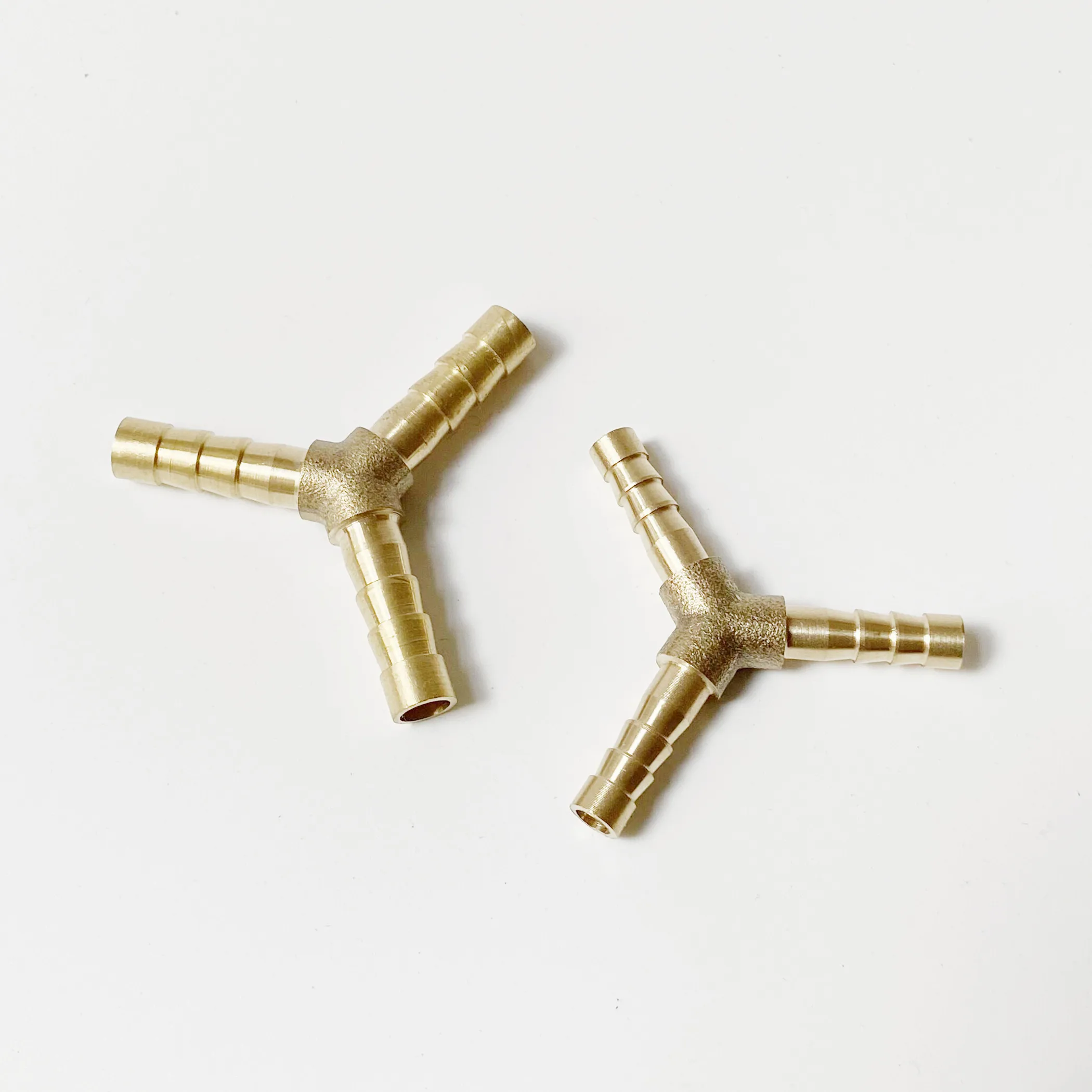 4/5/6/8/10/12/14/16/19mm Hose Barb Brass 3 Way Barbed Pipe Fitting Y Shape Coupler Connector Adapter