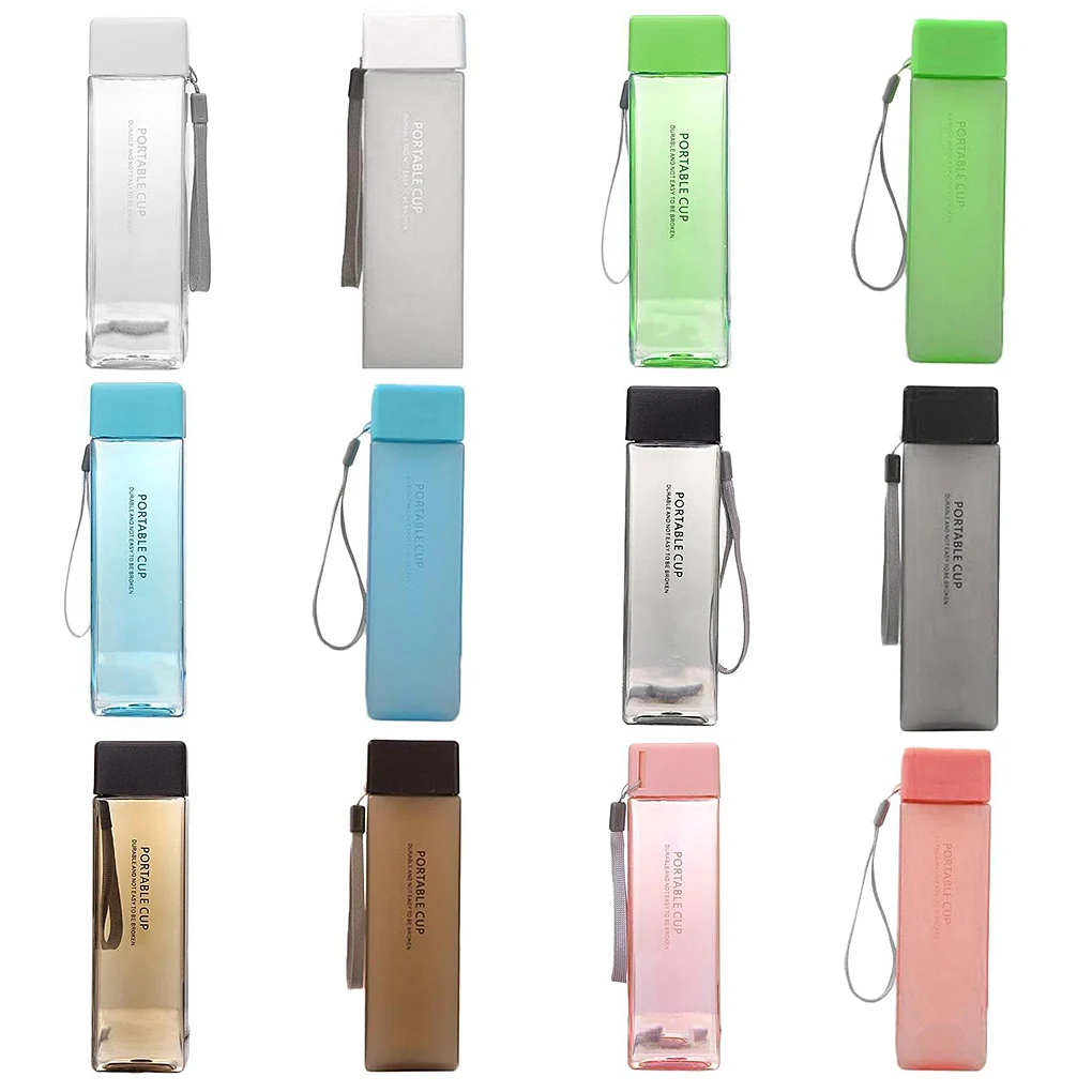 

Water Bottle Liquid Holder Tea Coffee Bottles Leakproof Square 450ml Outdoor Cup Drinking Kettle Sport Kettles