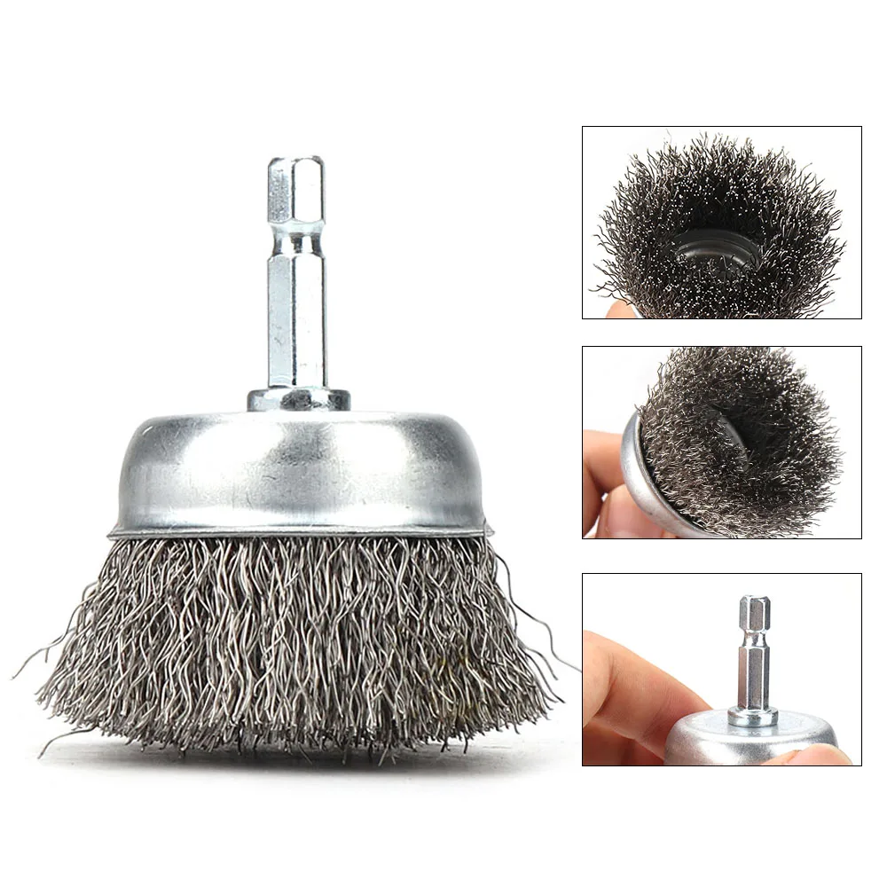 2in 50Mm Dây Thép Cọ Bàn Chải Kim Loại Rỉ Sét Loại Bỏ Bàn Chải Đánh Bóng Bàn Chải Dremel Rotary Máy Xay Công Cụ Điện Phụ Kiện