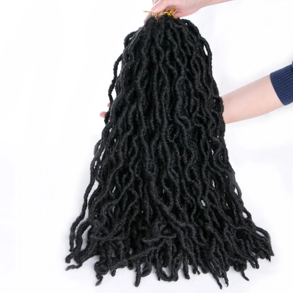 Faux Locs syntetyczne włosy plecione włosy kręcone dredy 20 Cal 24 korzenie/szt., Locs Twist warkocz z włosów Ombre rozszerzenia czarny, brązowy