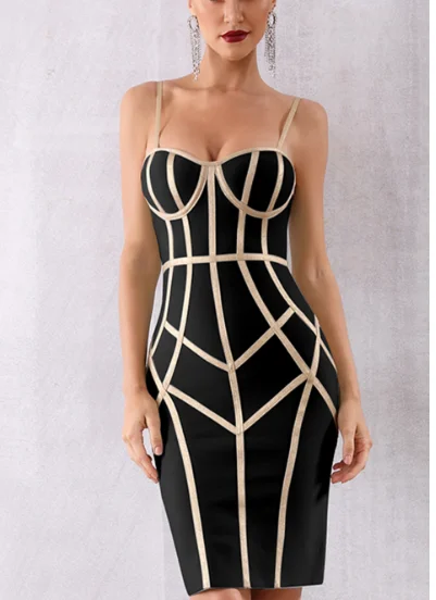 

2021 New Summer Bodycon Bandage Dress Women Vestido Sexy Spaghetti Strap Sleeveless Club Hot Celebrity Evening Party Dress