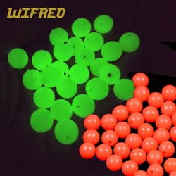 Wifreo 100pcs Luminous Beads Fishing Space Beans Round Float Balls 3mm-12mm Plastic Light Glowing Round Tackle Lure Accessories