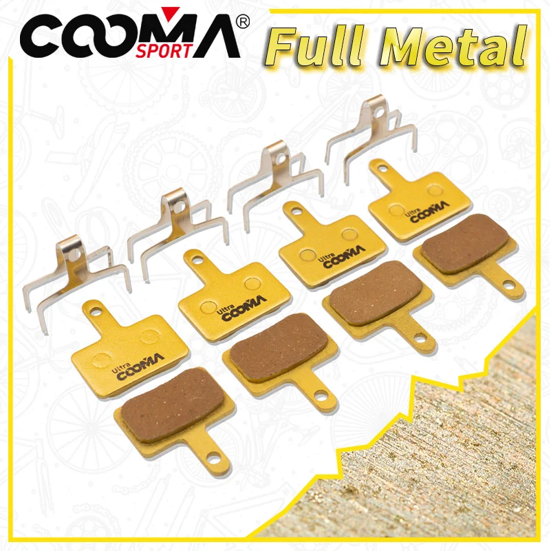 Bicycle Disc Brake Pads For E10.11 Aquila, Auriga E-Comp, Auriga Pro, Draco, Draco 2, Draco WS, Gemini, 4 Pairs, Gold