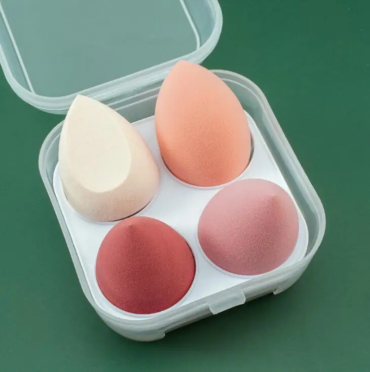 beuty blender houder 4 stuks groothandel make-up spons set cosmetische bladerdeeg poeder paarse blender bulk beuty gereedschap accessoires make-up
