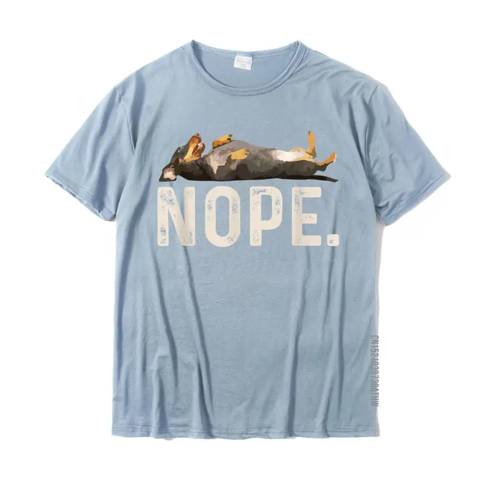 Nope Lazy Dachshund Dog Lover Gift T-Shirt Adult Family Crazy Tops & Tees Cotton Tshirts Family