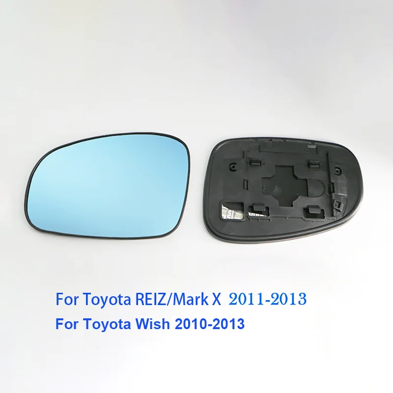 Tvyvikjサイドバックミラーブルーガラスレンズfortoyota reiz prius wish 2003-2019広角ビューアンチグレアマークx