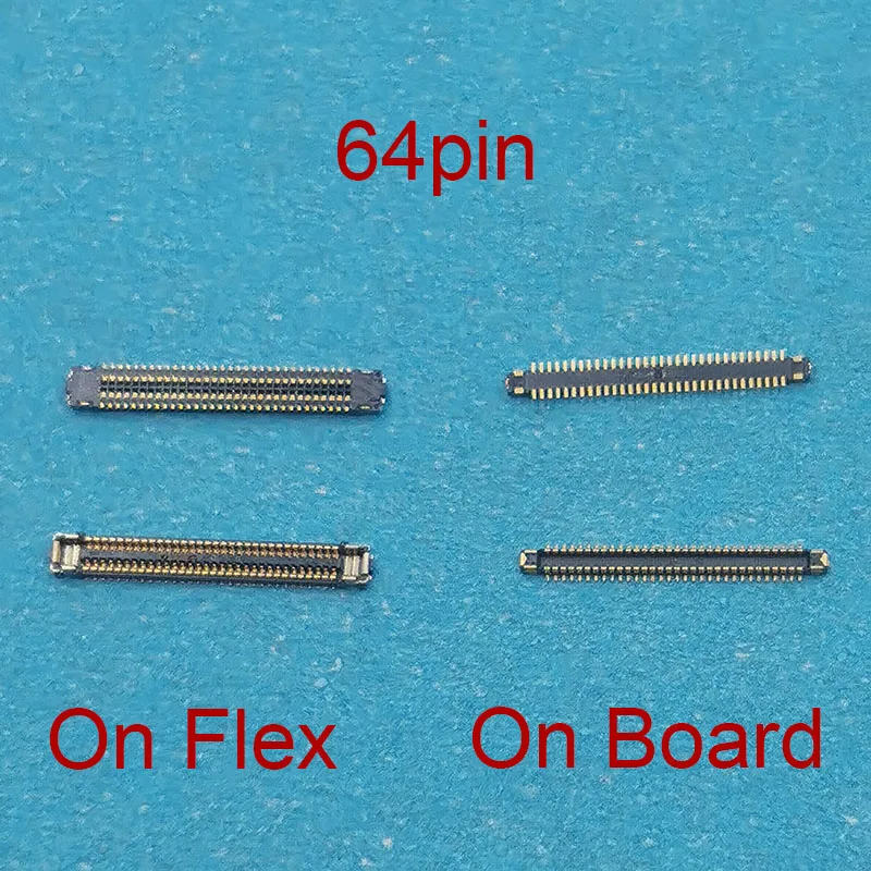 5Pcs 64Pin LCD Display Screen Flex FPC Connector On Motherboard For Samsung Galaxy S8 G9500 G950 F U A V T S8 Plus S8+ G950 G955