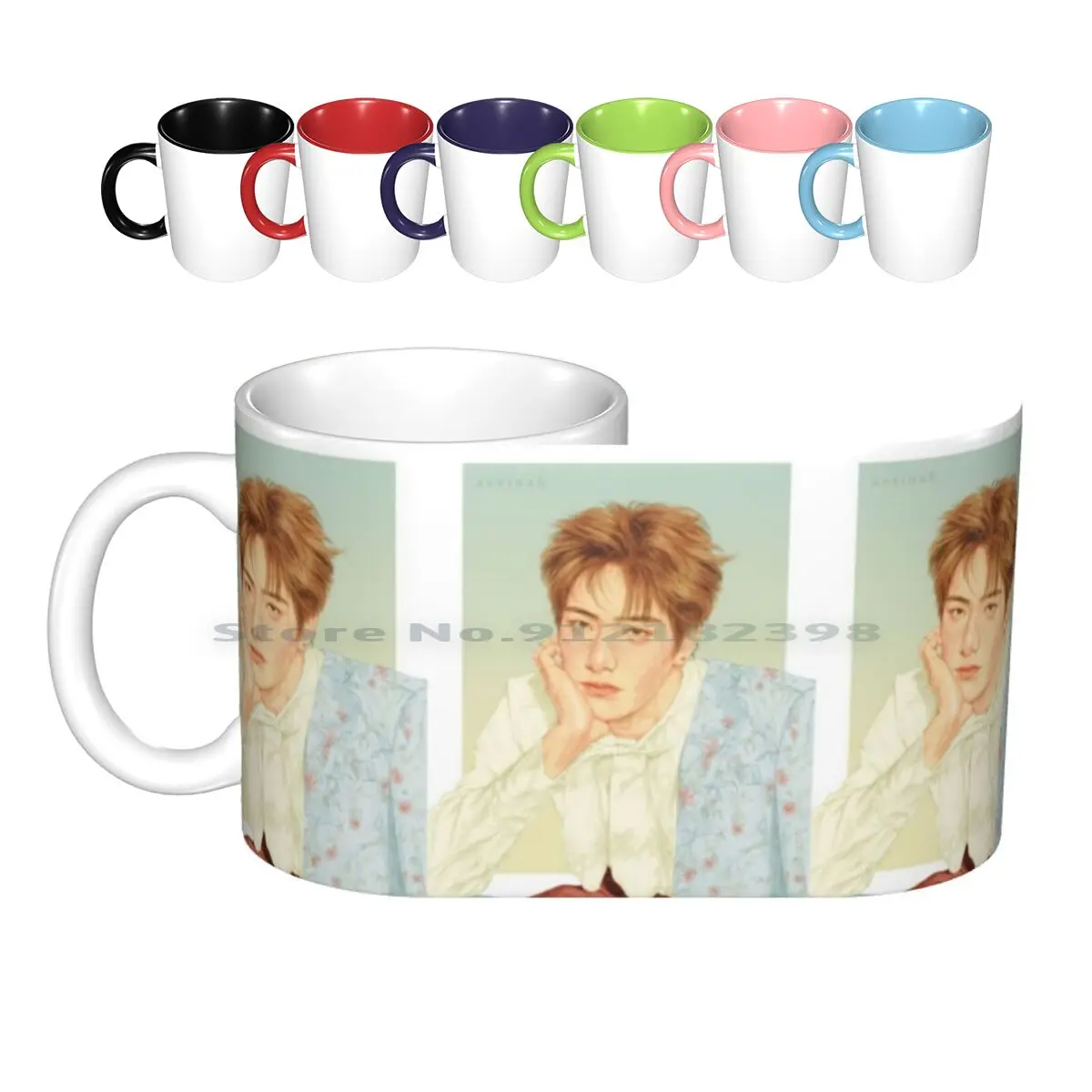 Poetic Beauty [ Jaehyun Nct ] Ceramic Mugs Coffee Cups Milk Tea Mug Jaehyun Jung Jaehyun Nct Nct Nct 127 Kpop Fanart Creative