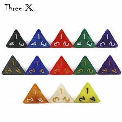 Dados TRPG D4 para DNDGame, juego poliédrico de escritorio, juegos de 4 caras, 6 colores, Kit de juguete, 10 unidades