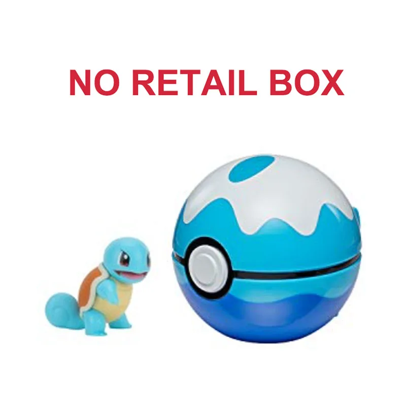 Anime Squirtle Pikachus Piplup Mimikyu Chikorita Eevee Charmander Cilp n Go Pokeball pokemon Action Figure bambole giocattoli regalo per bambini