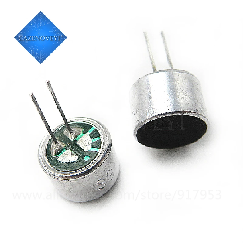 10pcs/lot 2 Pin 9*7mm 9.5mm Dia MIC Capsule electret condenser Pickup Microphone 2 Pin 9*7mm Polar Microphone In Stock