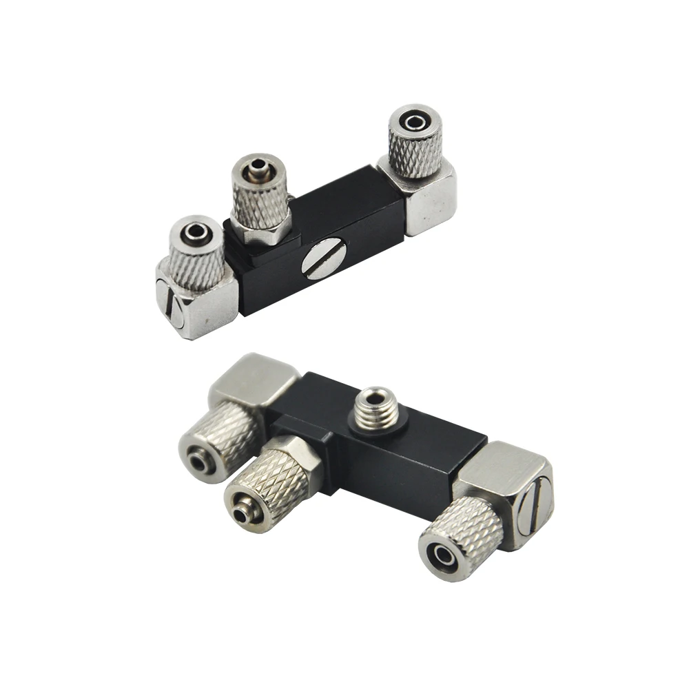 3 Channel CNC Metal Connector for Hydraulic Cylinder of 1/12 RC Excavator Bulldozer Car Parts