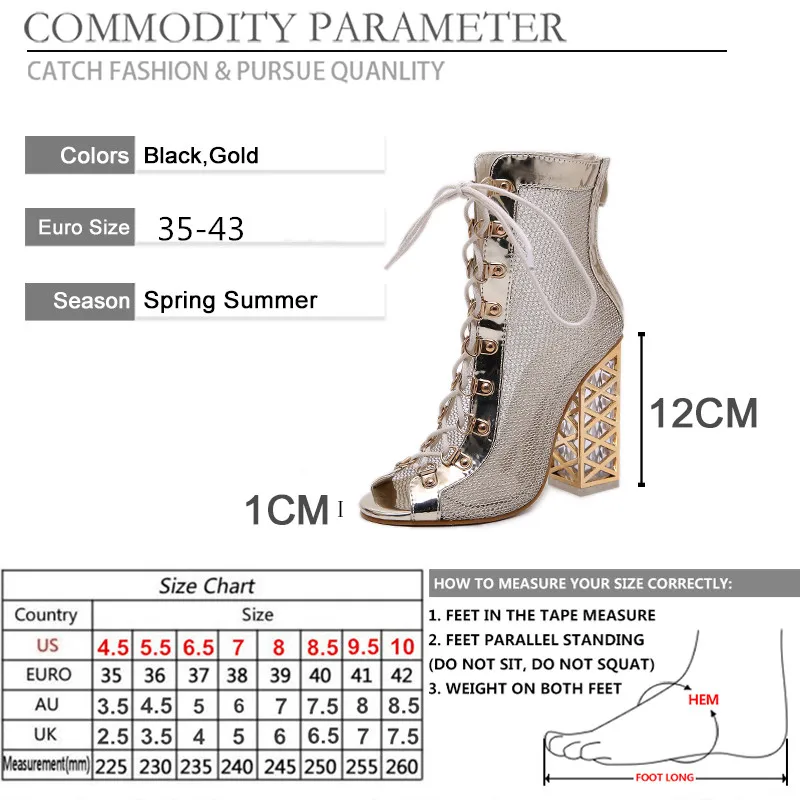 BYQDY 2021 New Summer Sandal Sexy Golden Bling Gladiator Sandals Women Pumps Shoes Lace-Up High Heels Sandals Boots Gold 43