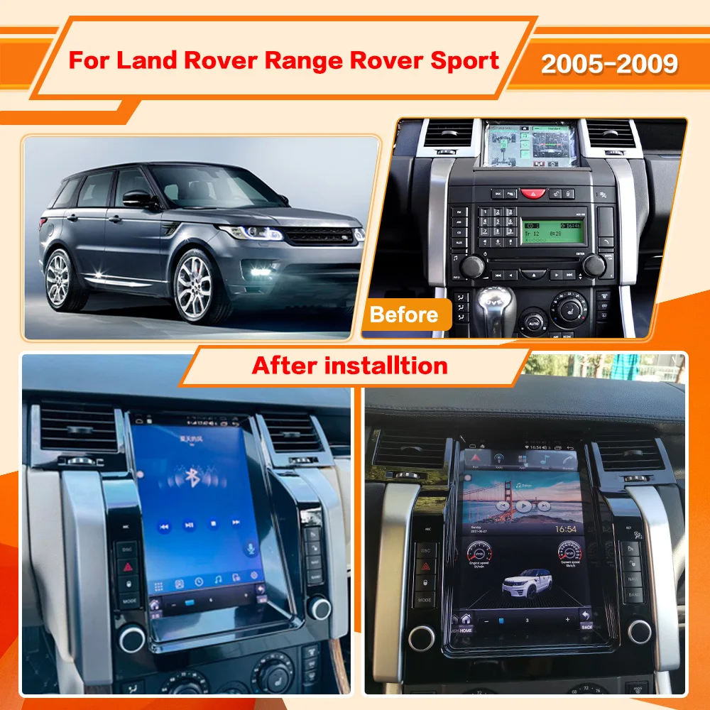 128G Android 11 Multimedia Car Radio Stereo Player For Land Rover Range Rover Sport 2005 - 2009 GPS Navi 1 Din Head Unit Carplay