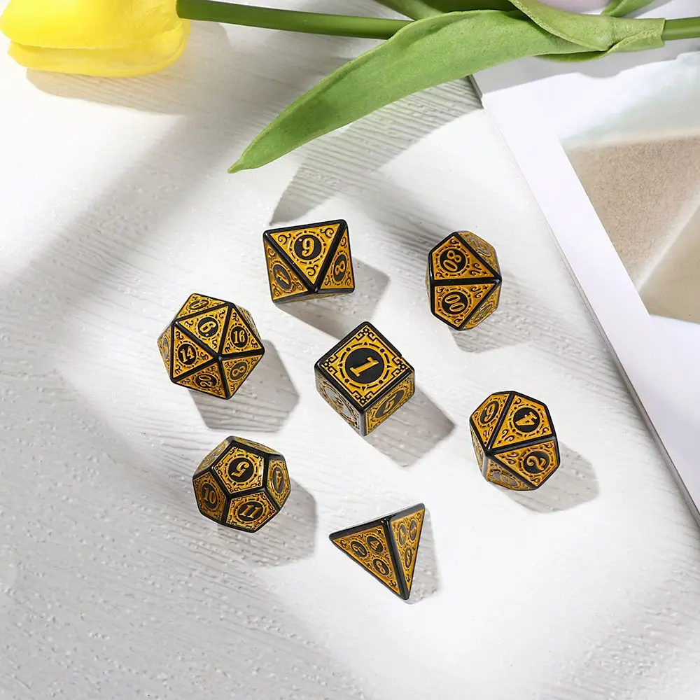 Hot Multi-Sided 7-Die Dice Set Game Dice For TRPG DND Accessories Polyhedral D4 D6 D8 D10 D12 D20 Dice For TRPG DND Accessories