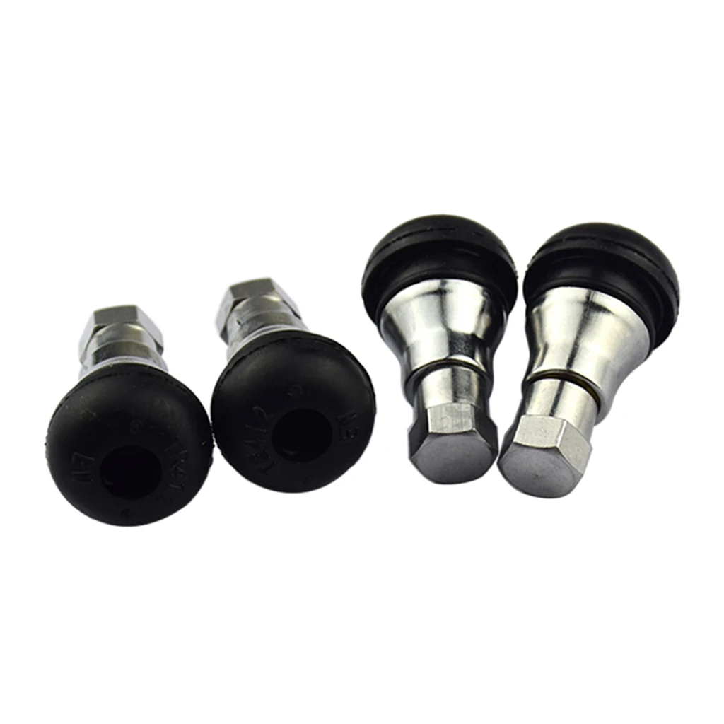 4 Pieces TR412AC 33mm Chrome Sleeve and Cap Short Valve Stem