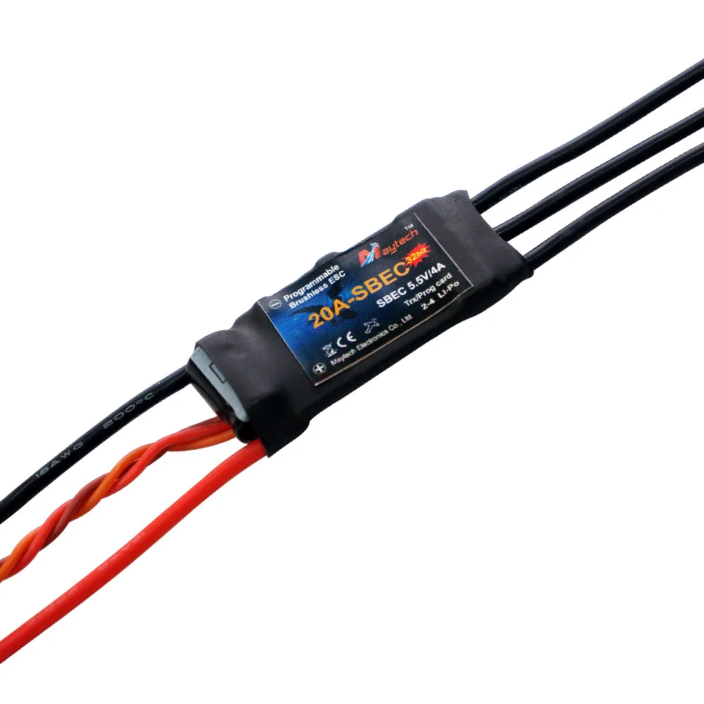 Maytech MT20A-SBEC-FP32 Components-Accessories Helicopter Airplanes Parts Motor Speed Controller Brushless Esc