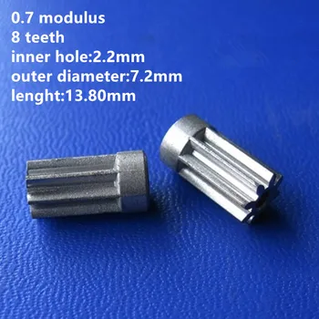 0.7 모듈러스 파우더 야금 철 베이스, 소형 모듈 피니언 기어, 8 톱니 보어, 2.2mm, 로트당 10 개 