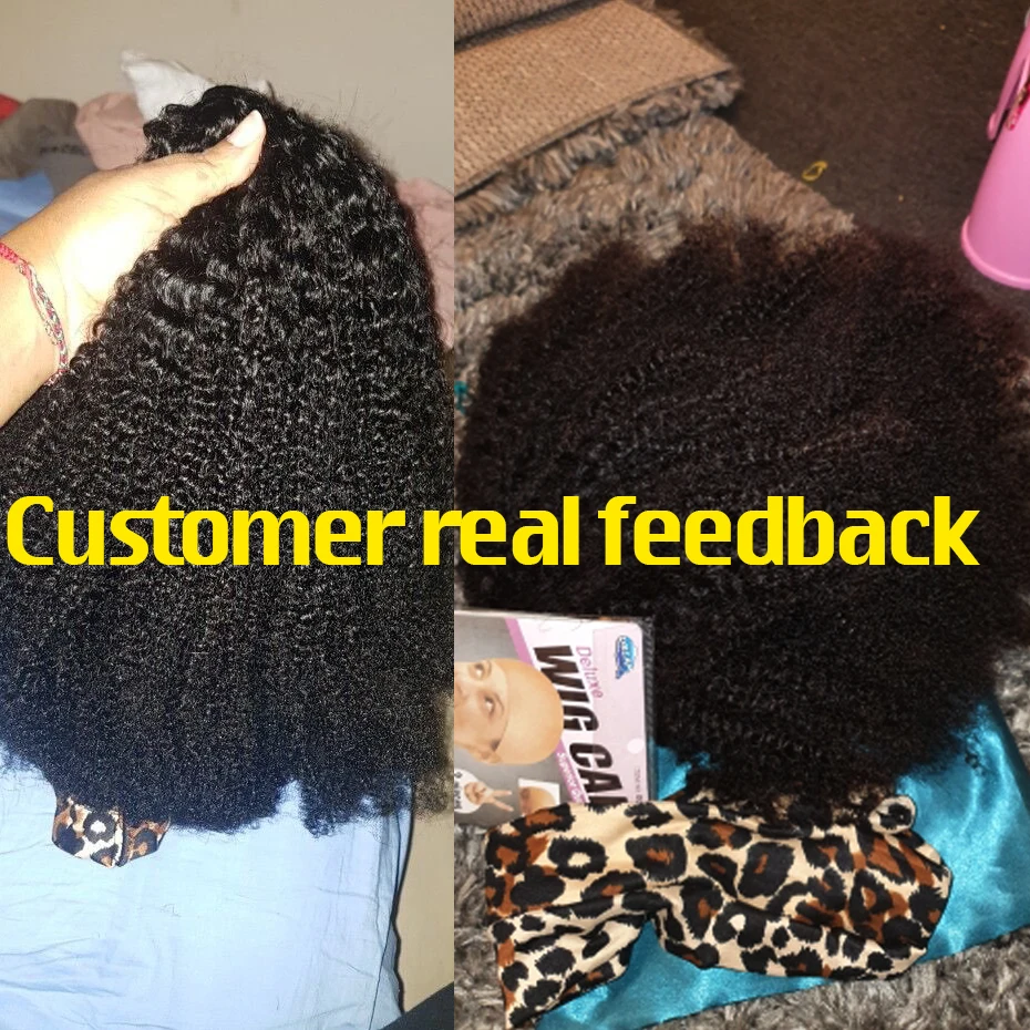 Afro Kinky Curly Headband Wigs 180% Density Human Hair Wig Glueless Headband Kinky Curly Wig For Black Women Remy Jarin Hair