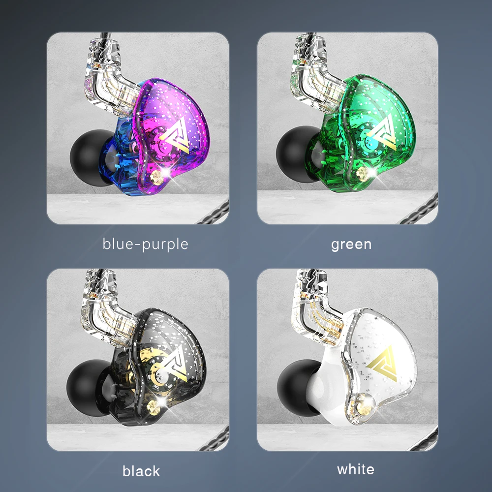 QKZ AK6 PRO แบบไดนามิกหูฟัง HIFI หูฟังเบสชุดหูฟังตัดเสียงรบกวนสำหรับ ZSX ASX ZAX ZST X ZSN ZS10 S1 Z1 S2 SA