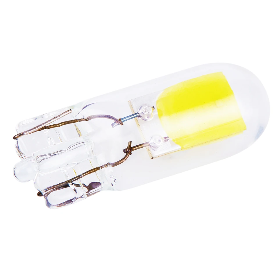 

1x сапфир COB T10 светодиодный W5W автомобильный светильник супер яркий диск-Бесплатная Стекло Авто клиновидный купол для чтения багажника лампа Стиль 12V 6000K белый