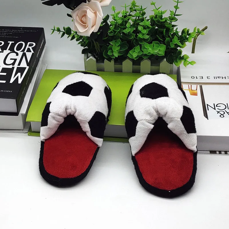 Footbal Indoor Slippers Special Custom Warm Winter Lovers Home Slippers Thick Soft Bottom Shoes Free Shipping