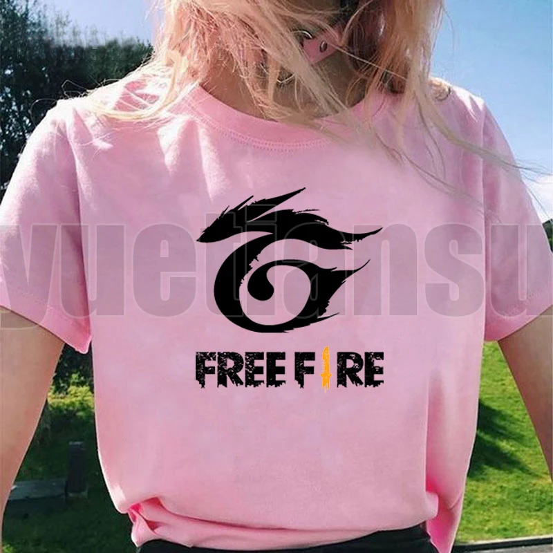 

Футболка женская с принтом Free Fire, в стиле хип-хоп, с коротким рукавом