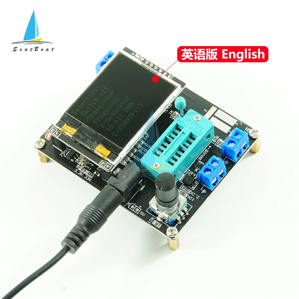 2021 New GM328A Transistor Tester Diode Capacitance ESR Voltage Frequency Meter PWM Square Wave Signal Generator Soldering