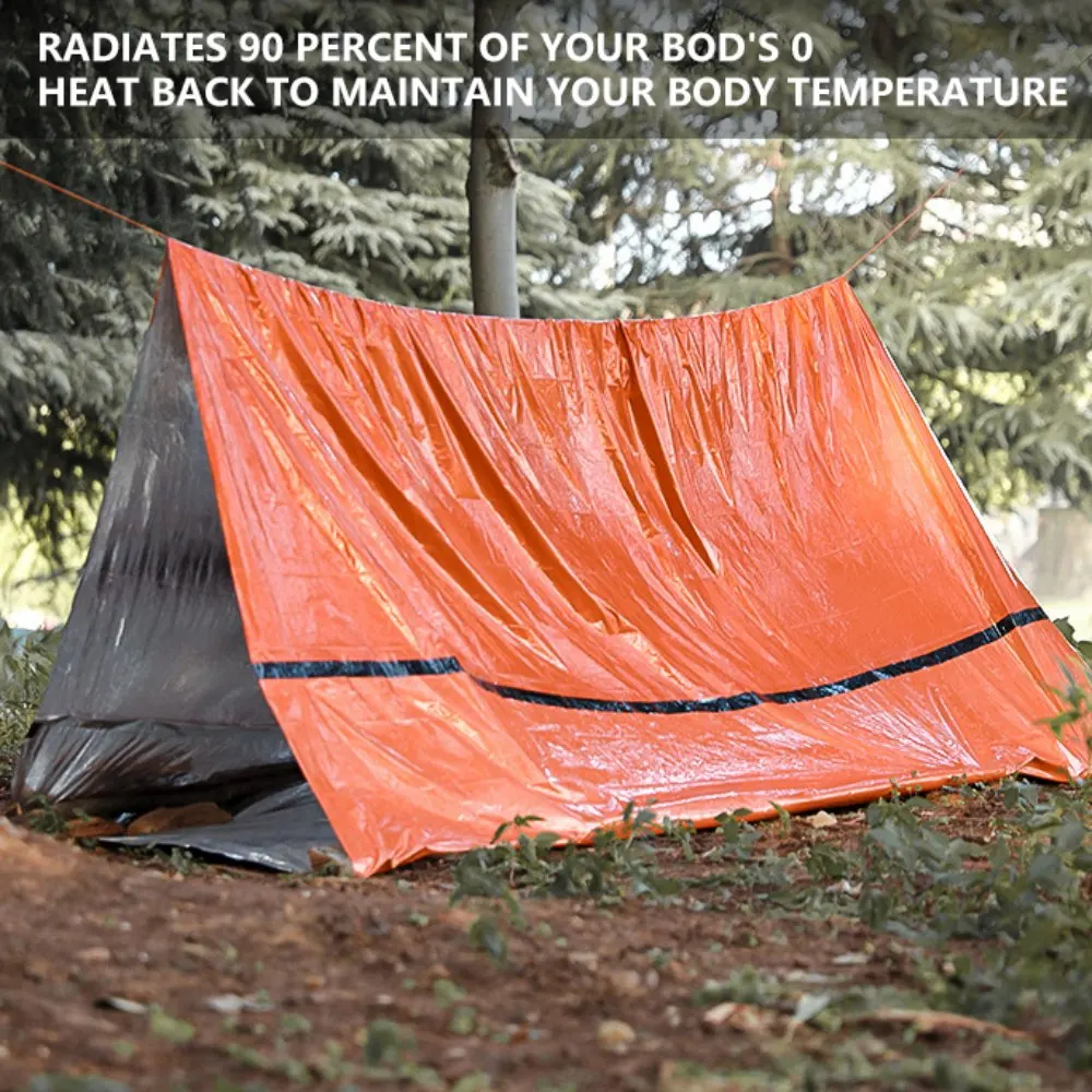 2Person Emergency Shelter Waterproof Thermal Blanket Rescue Survival Kit SOS Sleeping Bag Survival Tube Emergency Tent