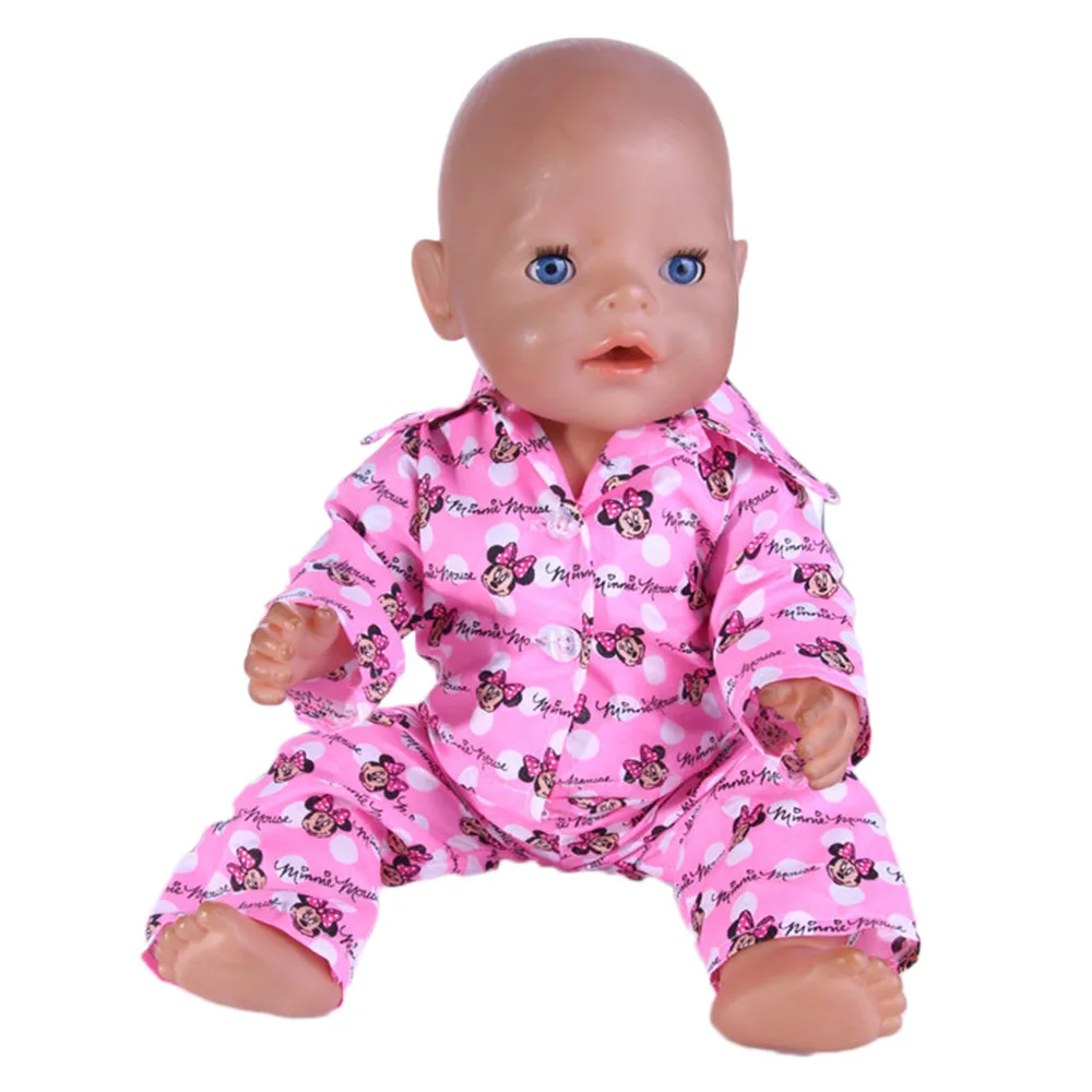 Pop Pyjama 15 Stijlen Patroon Kleding Voor 18 Inch Amerikaanse & 43 Cm Geboren Baby Onze Generatie Kerst Verjaardag Meisje speelgoed Gift