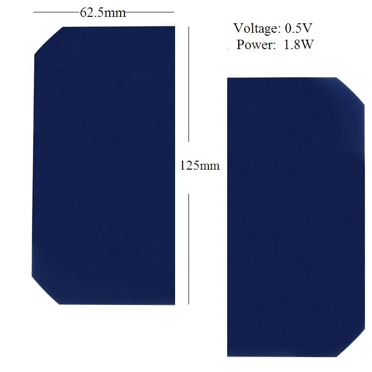 10 sztuk panel solarny monokrystaliczny 125mm x 62.5mm wysokiej wydajności elastyczny ogniwa słoneczne 0.5V 1.8W diy panel słoneczny