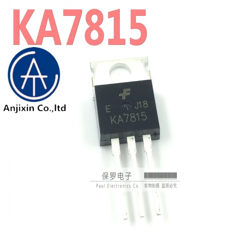 Regulador de tres terminales KA7815ETU KA7815, nuevo, original, 100%, 1A/15V a-220, 10 Uds., stock real