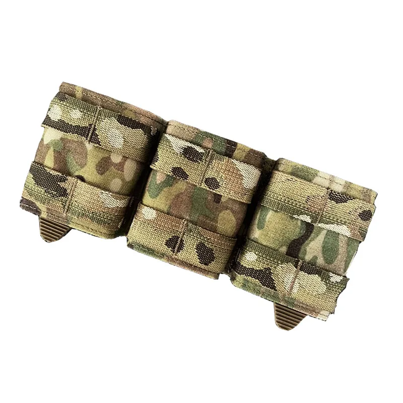 Outdoor Vest Triple Magazine Pouch 5.56 + 5.56 + 5.56 System Side Mag Pouch Clip Bags Holder Pocket