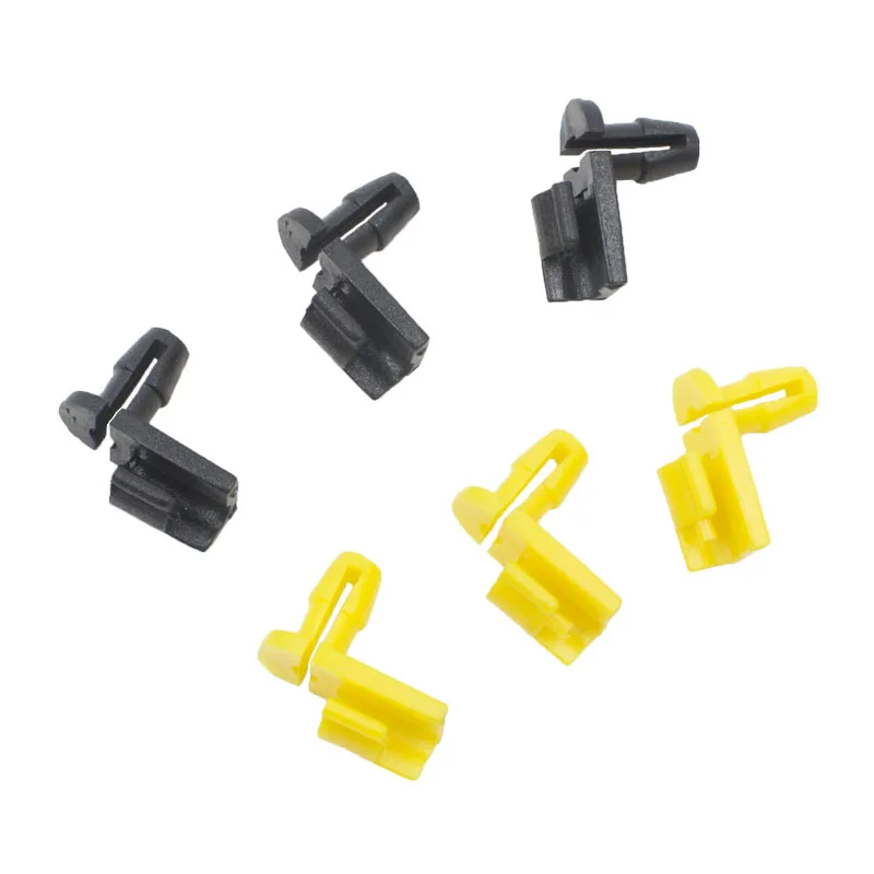 Plastic Clips Fasteners Car Vehicle Door Lock Rod Retainer Moulding Clip Black Yellow White Snaps Buckle