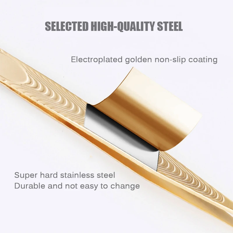 High quality eyelashes tweezers Anti-slip Design 3D 6D Lashes Extensions tweezers 100% Closed High Gold false eyelashes Tweezers