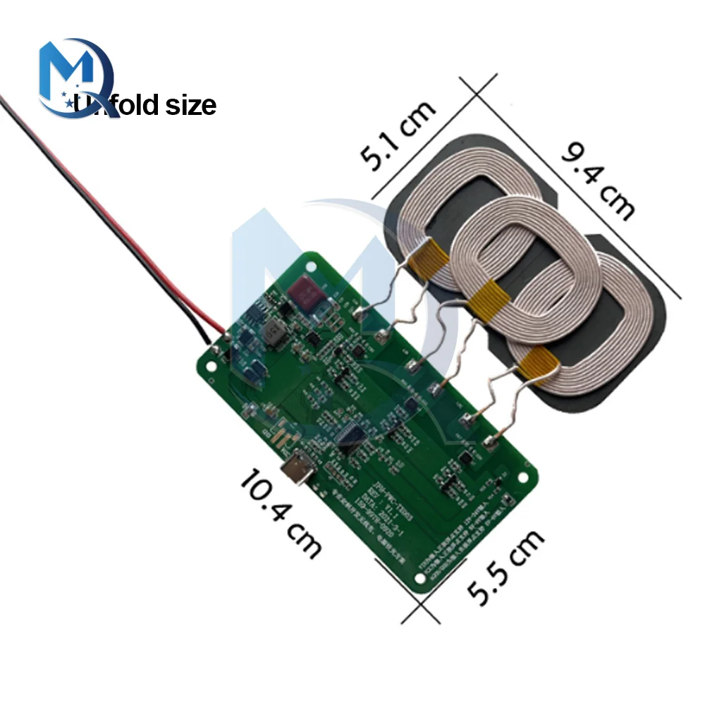 Qi Wireless Fast Charger 12V 5V 2A Charging Transmitter Module circuit board 5W/10W/15W/18W/20W + coil FOR CAR iPhone