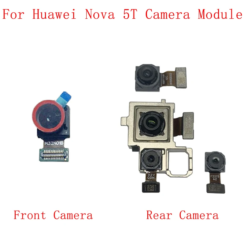 Rear Back Front Camera Flex Cable For Huawei Nova 5T Wide Angle Main Camera Module Repair Replacement Parts