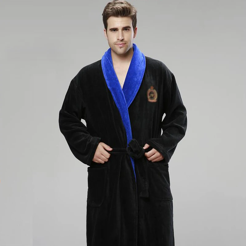 Bathrobe 100% Cotton Cut Velvet Towel Material Thickening Increase Hotel Yukata Men\'S Winter Pyjamas Beauty Salon Nightgown