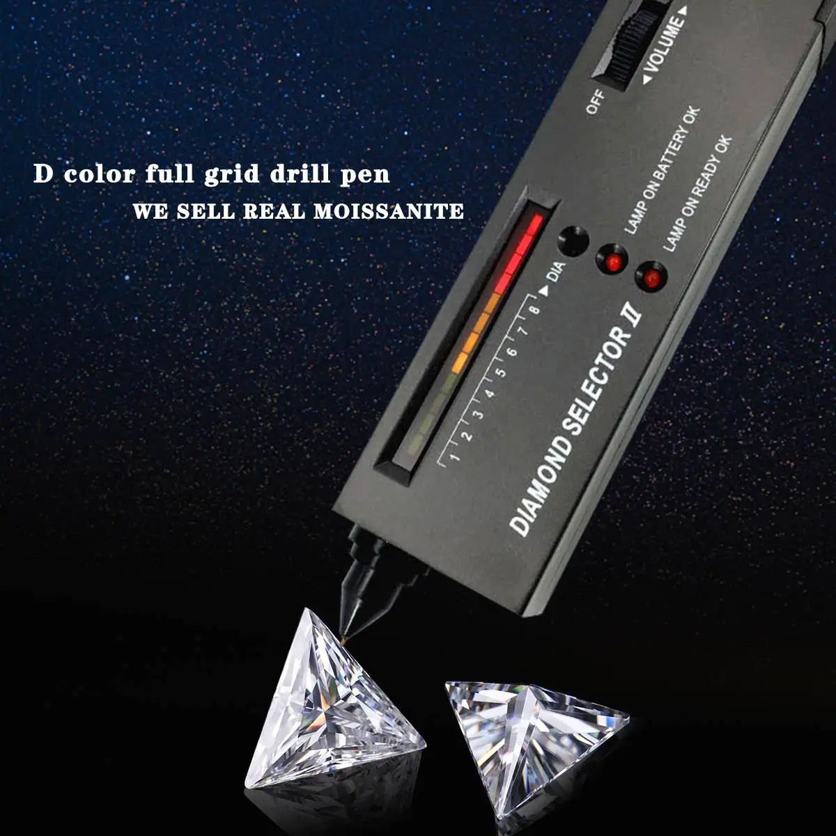 Moissanite White D Color Excellent Triangle Automatic Cut VVS1 Loose Diamond Pass Tester Gems Stone For Jewelry Making