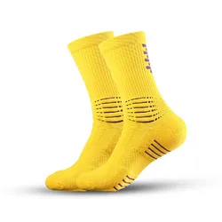 Baasploa-Chaussettes de sport professionnelles pour homme, respirantes, coordonnantes, avec fonction de compression, blanches, pour cyclisme, football, 2023