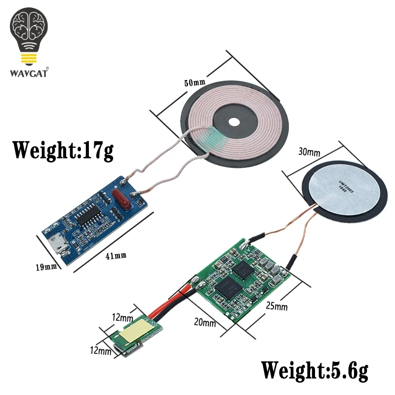 5V 1A wireless power supply charging 5W wireless charger transmitter universal quick charge DIY Micro USB Charging Coil